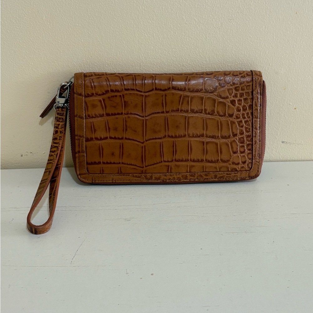 Nordstrom Cognac Crocodile Embossed Wallet
